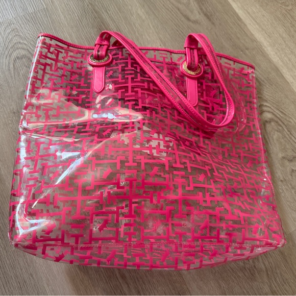 Elaine Turner Handbags - Elaine Turner Pink Transparent Tote